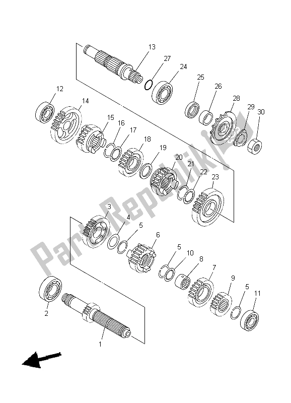 Tutte le parti per il Trasmissione del Yamaha YZ 250 2004