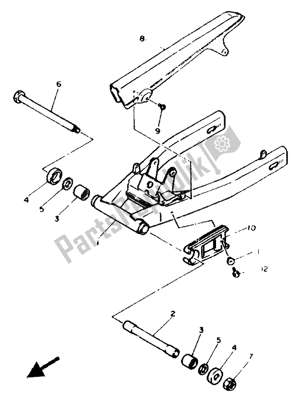 Todas as partes de Braço Traseiro do Yamaha XJ 600N 1994