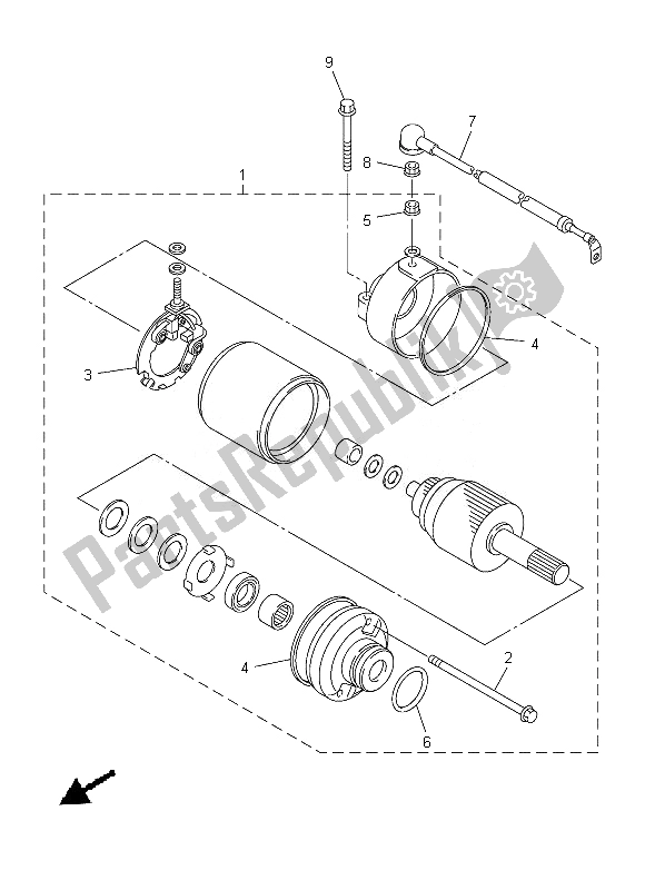 Toutes les pièces pour le Demarreur du Yamaha YZF R6 600 2013