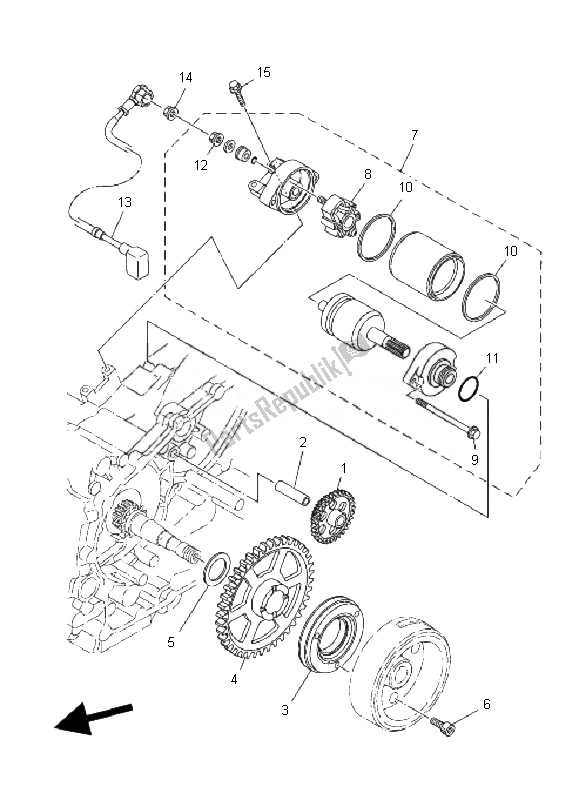 Tutte le parti per il Antipasto del Yamaha XP 500A T MAX 2010