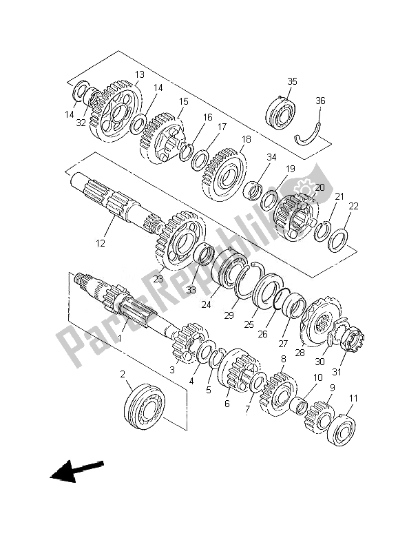 Alle onderdelen voor de Overdragen van de Yamaha XJR 1300 2007