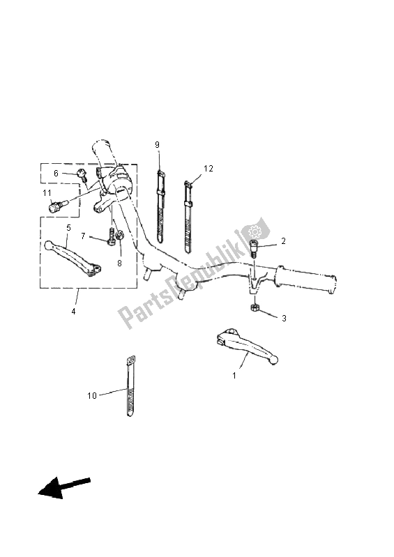 All parts for the Handle Switch & Lever of the Yamaha PW 50 2011