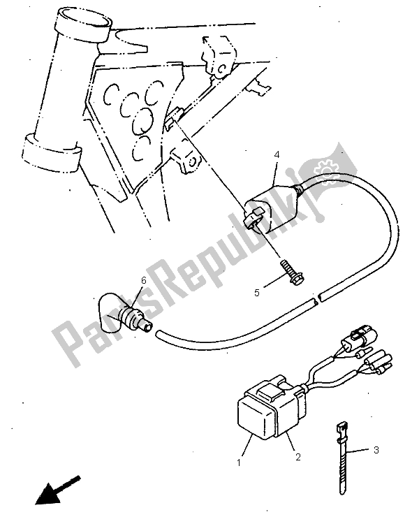 Tutte le parti per il Elettrico 1 del Yamaha YZ 80 LW 1998