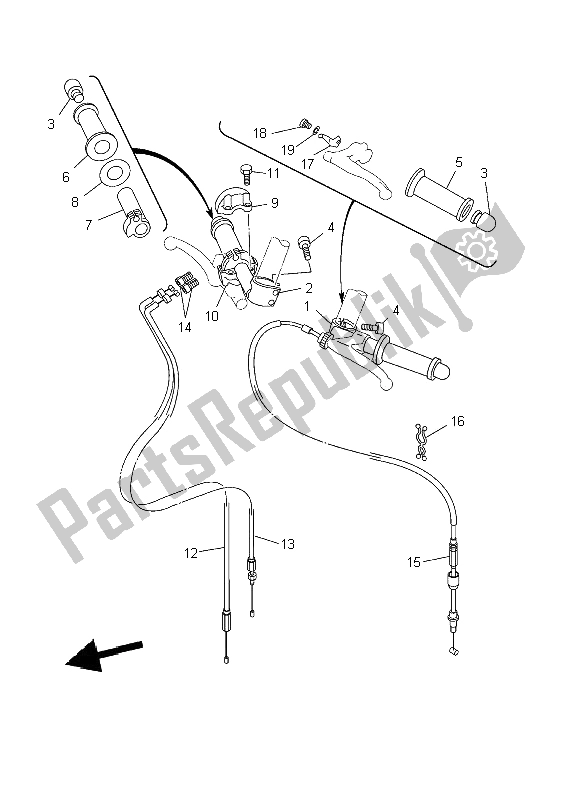 Toutes les pièces pour le Poignée Et Câble De Direction du Yamaha TZ 250 2002