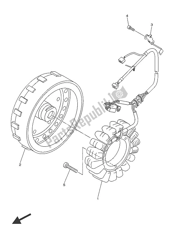 All parts for the Generator of the Yamaha XVS 1300 CU 2016