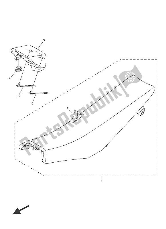 Todas as partes de Assento do Yamaha YZ 250 FX 2016