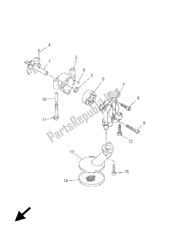 Todas las partes para Bomba De Aceite de Yamaha FJR 1300A 2011