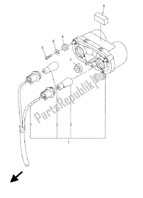 Tutte le parti per il Fanale Posteriore del Yamaha YZF R1 1000 2001