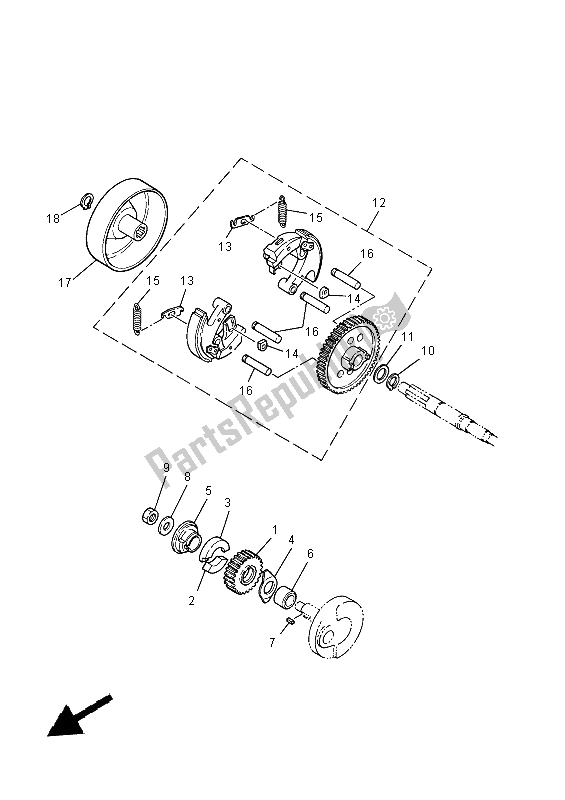 Todas las partes para Embrague de Yamaha PW 50 2015