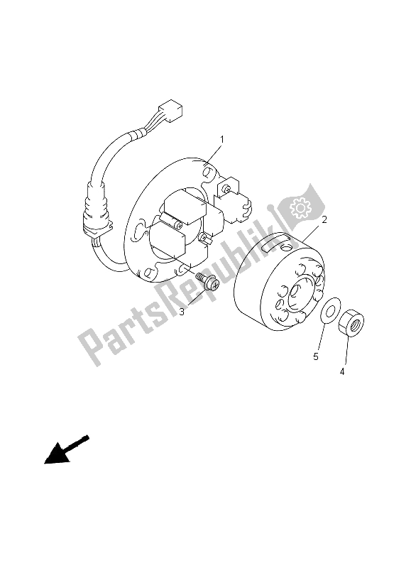 Tutte le parti per il Generatore del Yamaha YZ 125 1997