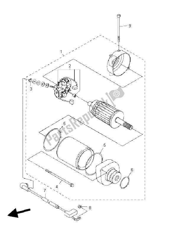 Tutte le parti per il Motore Di Avviamento del Yamaha FZ1 N Fazer 1000 2009