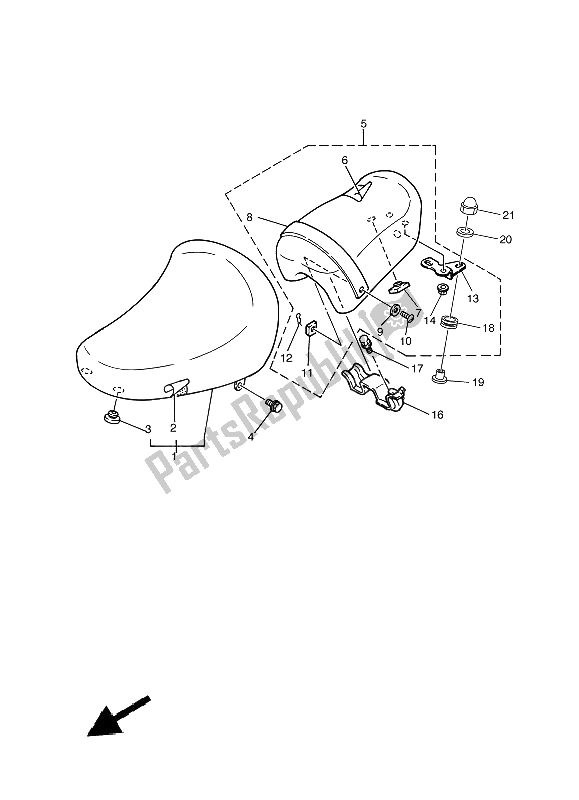 All parts for the Seat of the Yamaha XV 250 Virago 1994