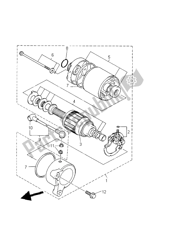 Toutes les pièces pour le Demarreur du Yamaha XJ 600N 2002