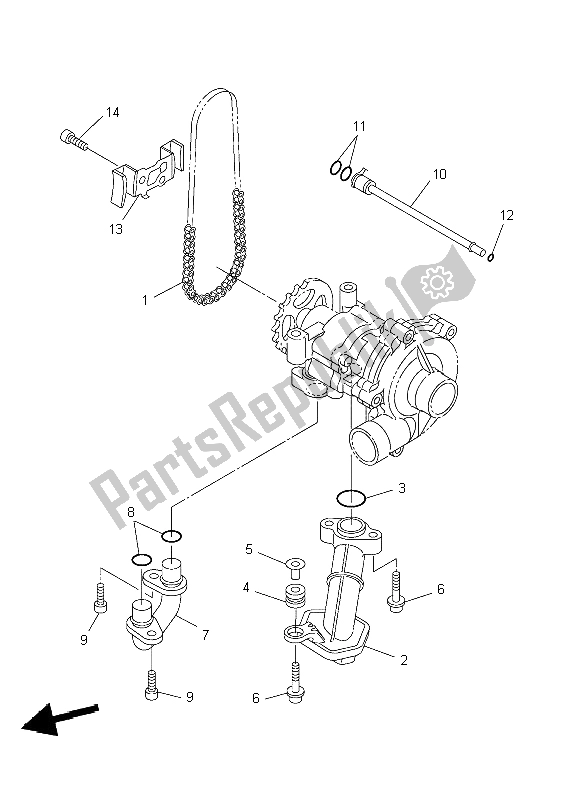 Tutte le parti per il Pompa Dell'olio del Yamaha YZF R1 1000 2004