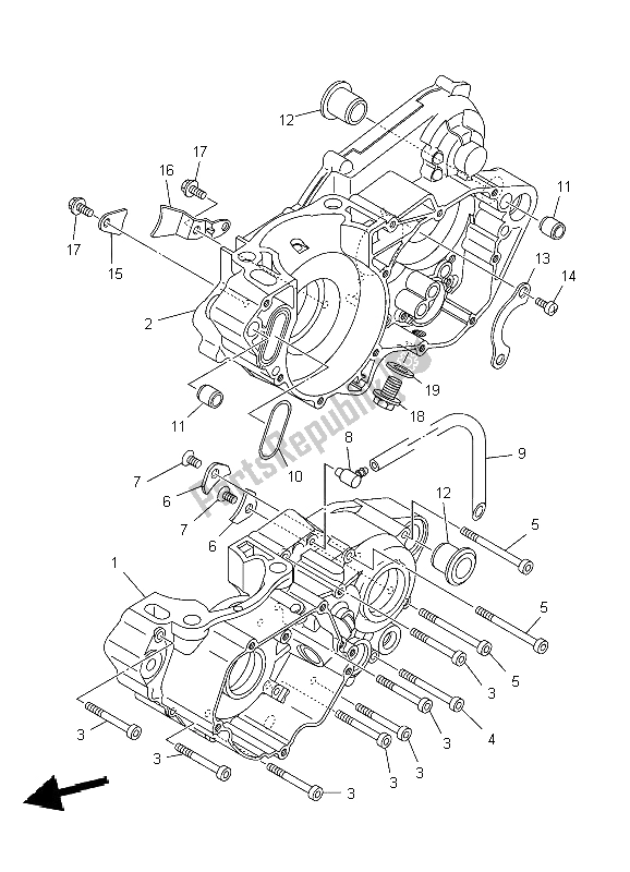 Todas las partes para Caja Del Cigüeñal de Yamaha YZ 250 2004