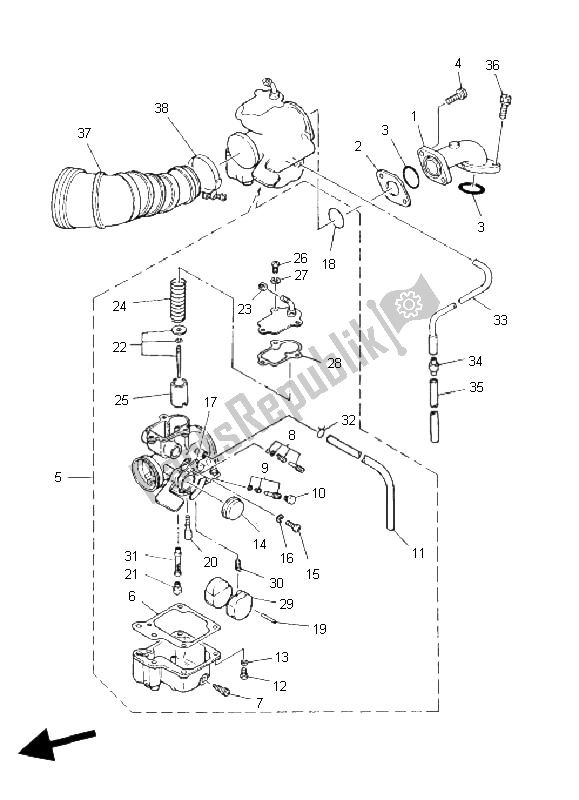 Todas las partes para Consumo de Yamaha YFM 80R 2004