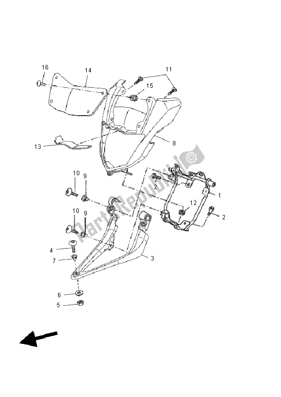 Todas las partes para Carenado 1 de Yamaha WR 125X 2010