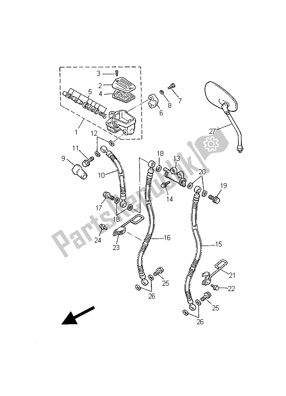 Todas las partes para Cilindro Maestro Delantero de Yamaha V MAX 12 1200 2002