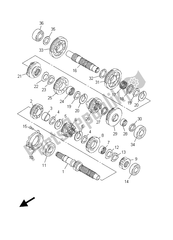 Todas las partes para Transmisión de Yamaha FJR 1300A 2003
