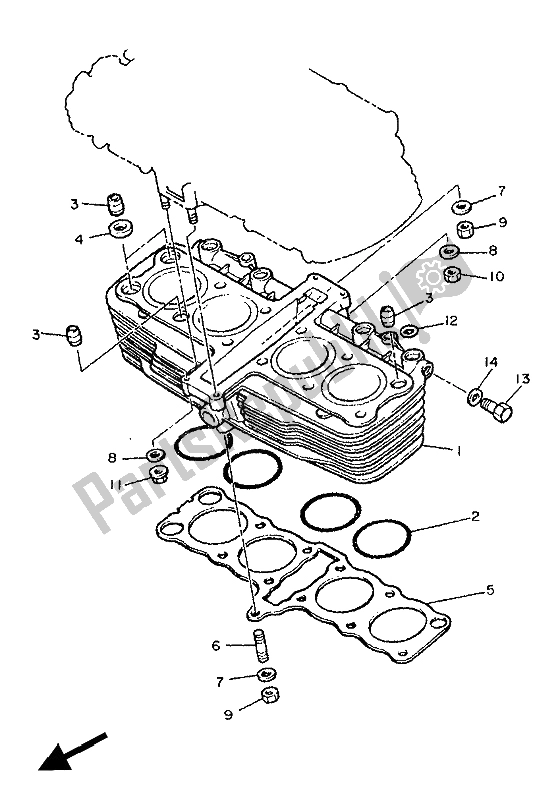 Toutes les pièces pour le Cylindre du Yamaha XJ 900 1986