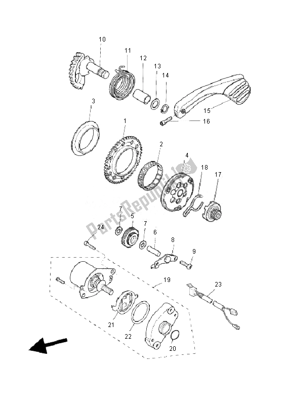 Tutte le parti per il Antipasto del Yamaha YQ 50 Aerox 2010