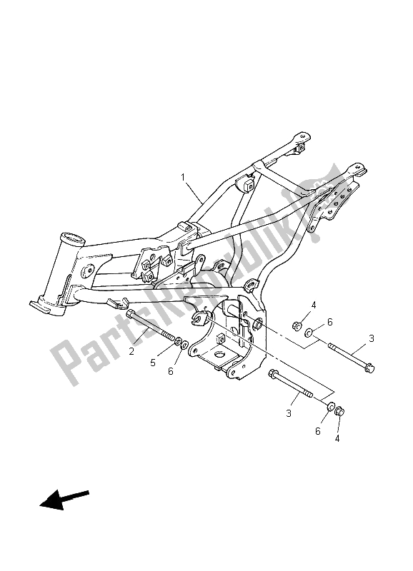 Todas las partes para Marco de Yamaha PW 80 2006