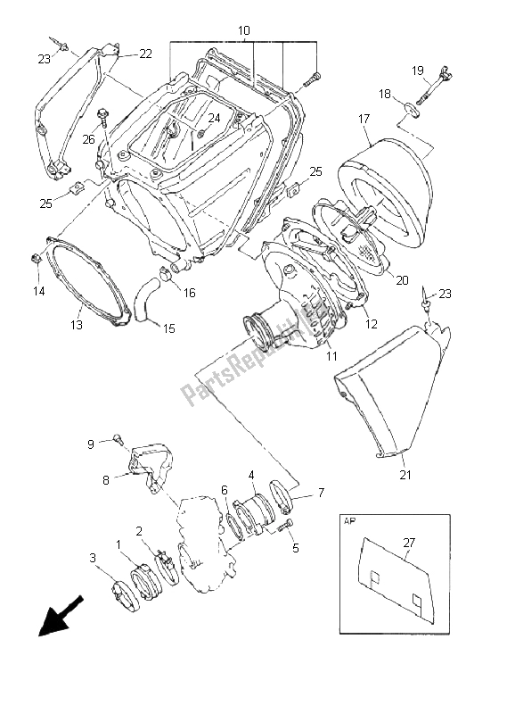 Todas las partes para Consumo de Yamaha YZ 426F 2001