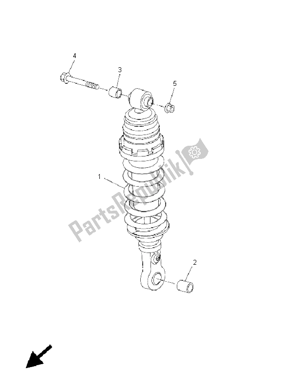 Tutte le parti per il Sospensione Posteriore del Yamaha FZ1 NA Fazer 1000 2011