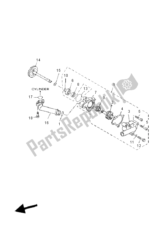 All parts for the Water Pump of the Yamaha YP 250R X MAX 2011