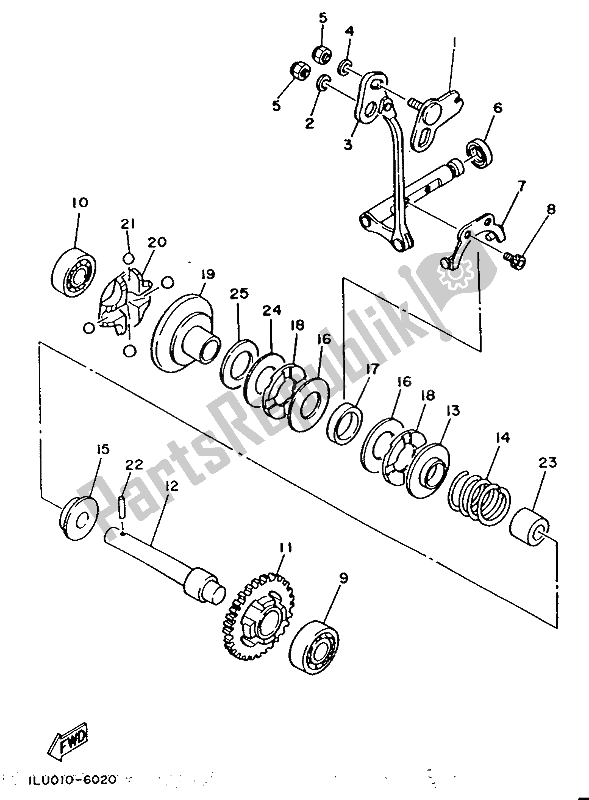 Toutes les pièces pour le Gouverneur du Yamaha YZ 250 1987