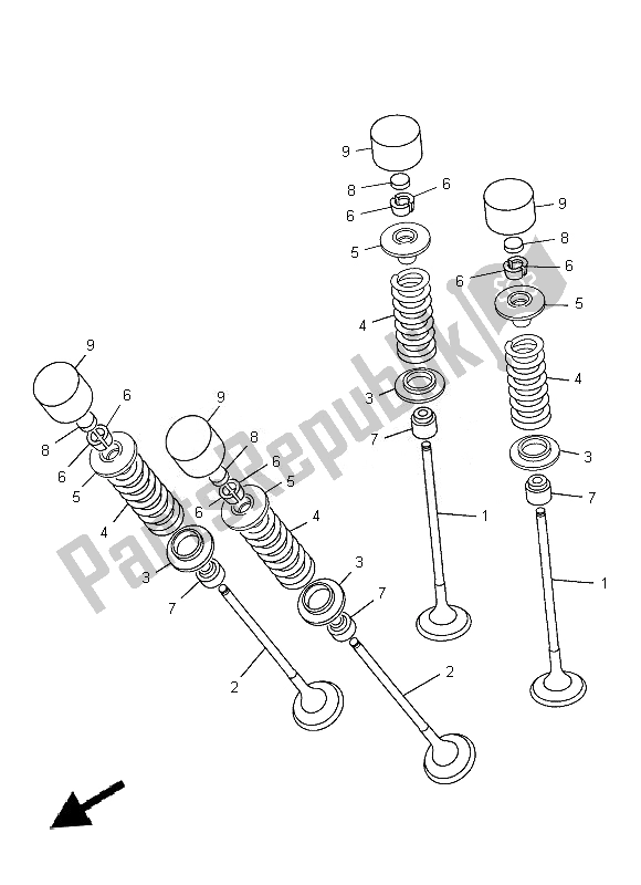 All parts for the Valve of the Yamaha FZ8 SA 800 2014