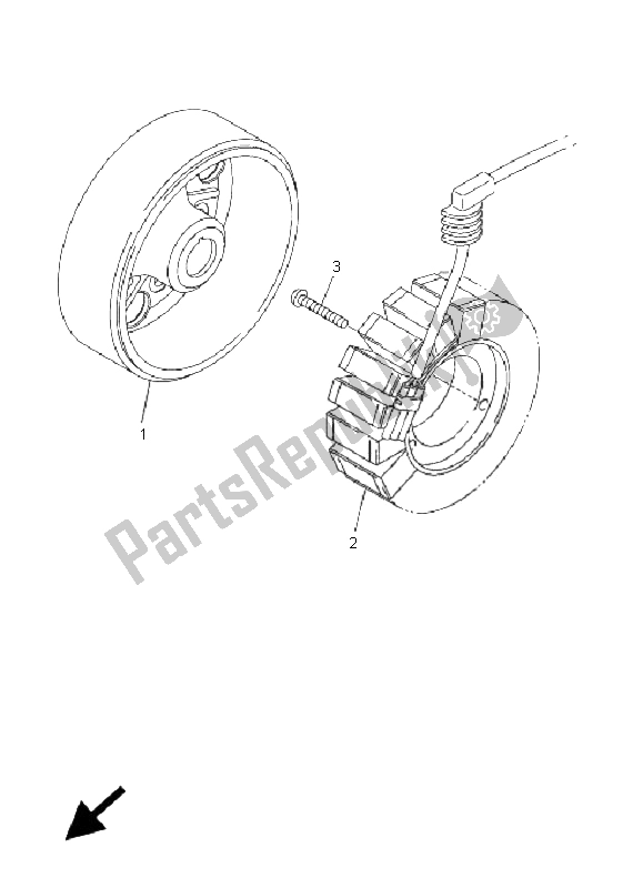 All parts for the Generator of the Yamaha FJR 1300 AS 2008