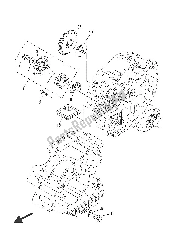 Alle onderdelen voor de Oliepomp van de Yamaha TT R 125 LW 2016
