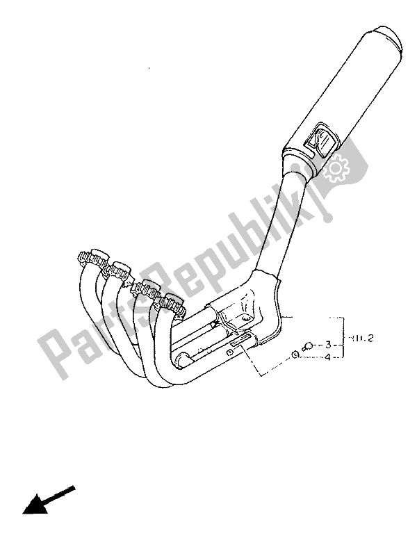 Tutte le parti per il Alternato (scarico) del Yamaha FZ 750 Genesis 1991