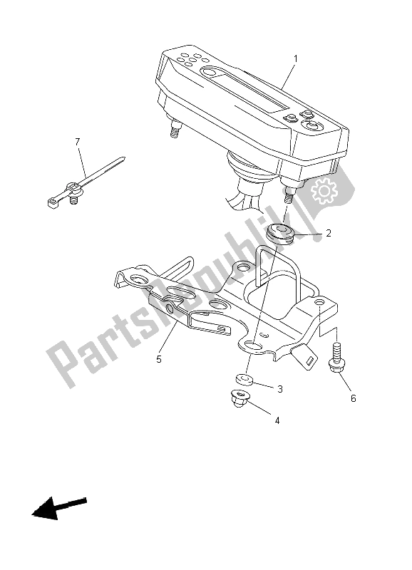 All parts for the Meter of the Yamaha WR 250R 2009