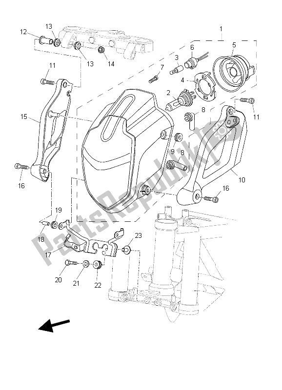 Tutte le parti per il Faro del Yamaha MT 03 25 KW 660 2006