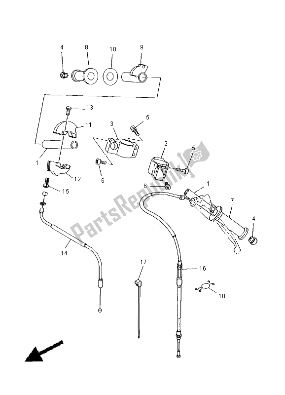 Tutte le parti per il Maniglia E Cavo Dello Sterzo del Yamaha TZ 125 2000