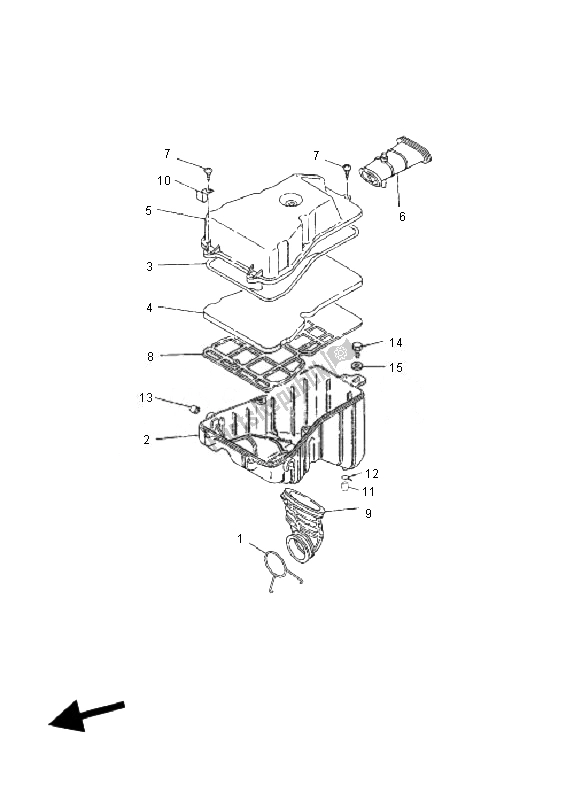 All parts for the Intake of the Yamaha TZR 50 2010