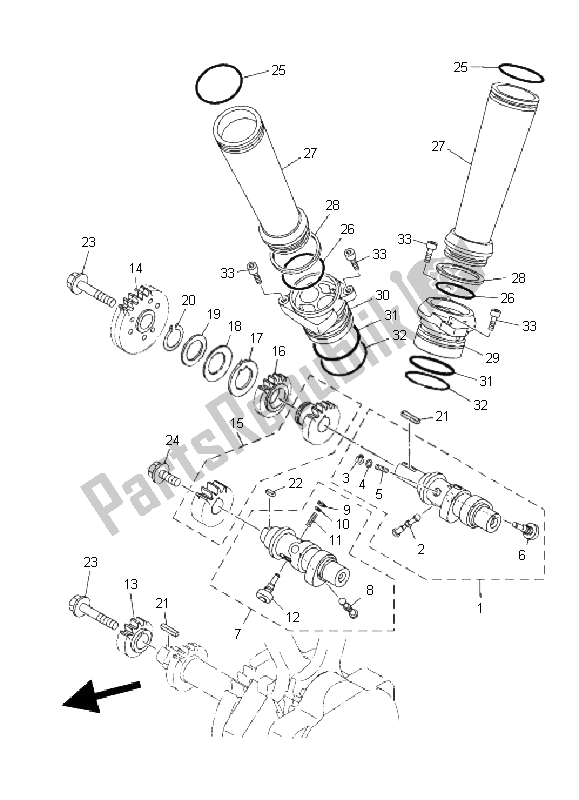 Todas las partes para árbol De Levas Y Cadena de Yamaha XV 1900A 2011