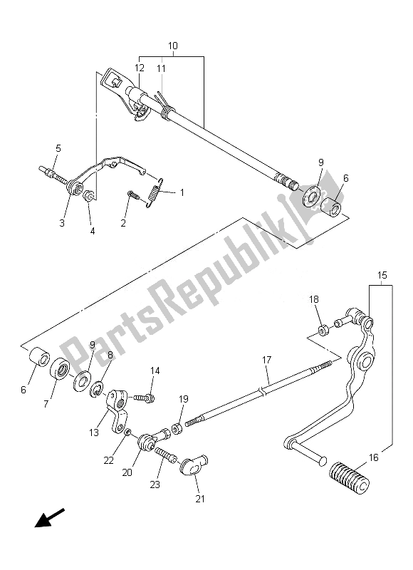 Tutte le parti per il Albero Del Cambio del Yamaha FZ8 SA 800 2013