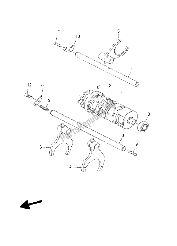 Tutte le parti per il Camma Cambio E Forcella del Yamaha FZ8 NA 800 2011