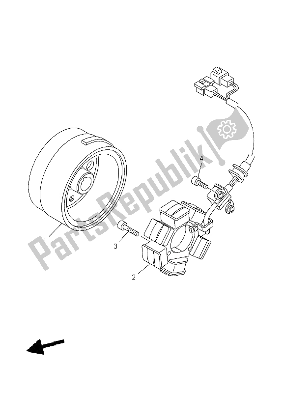 All parts for the Generator of the Yamaha TT R 125E SW LW 2004