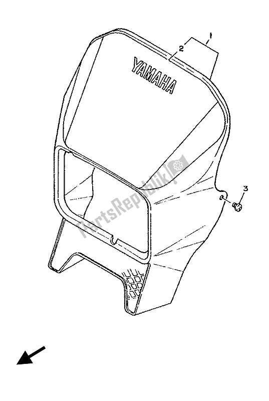 Tutte le parti per il Cowling 1 del Yamaha DT 125R 1992