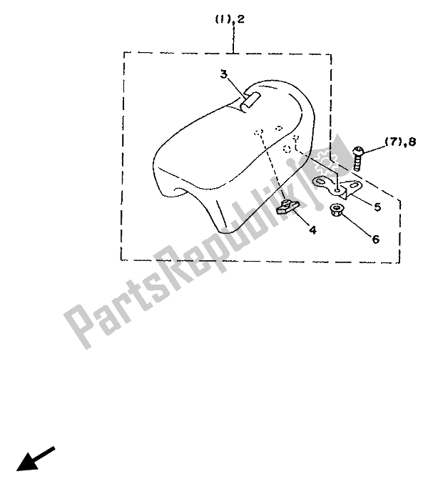 All parts for the Alternate (seat) of the Yamaha XV 250 Virago 1994