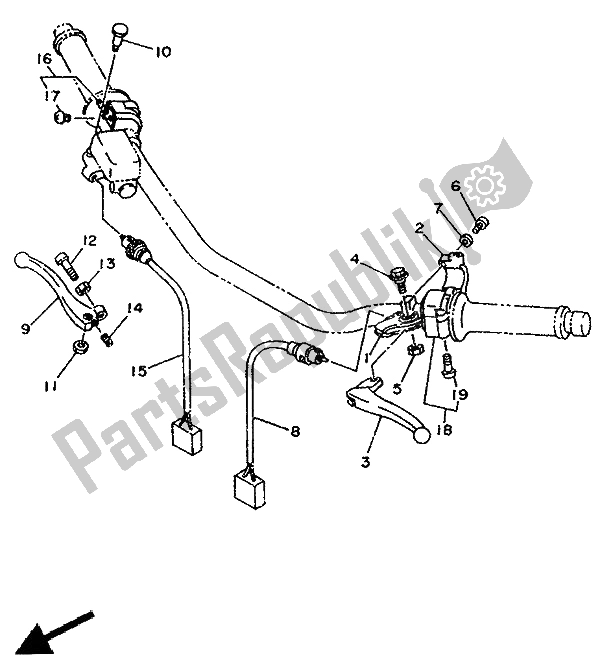 Todas las partes para Interruptor De Palanca Y Palanca (para At) de Yamaha TDR 125 1994