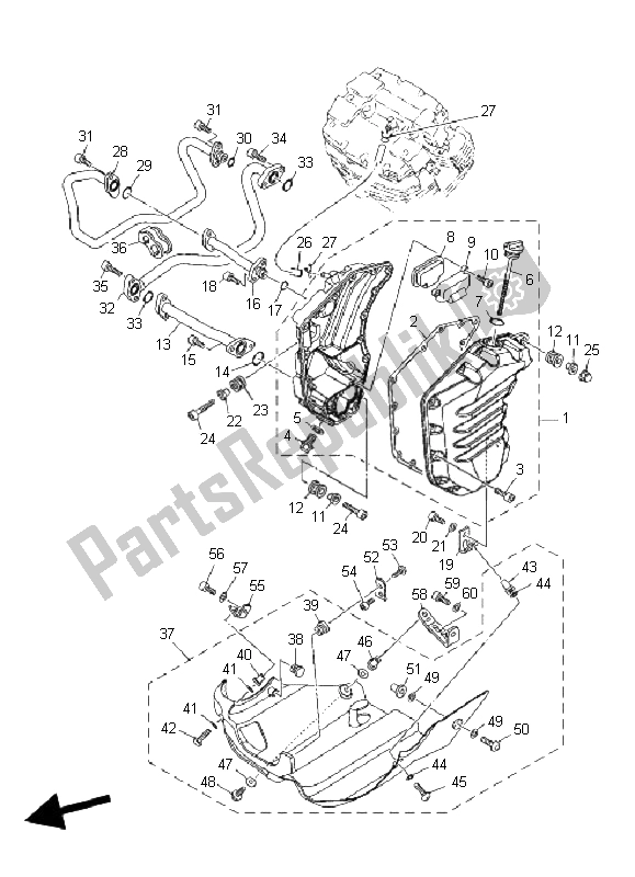 Todas las partes para Tanque De Aceite de Yamaha MT 01 5 YU4 1670 2006