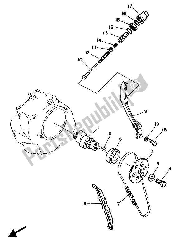 Todas las partes para árbol De Levas Y Cadena de Yamaha SR 125 1989