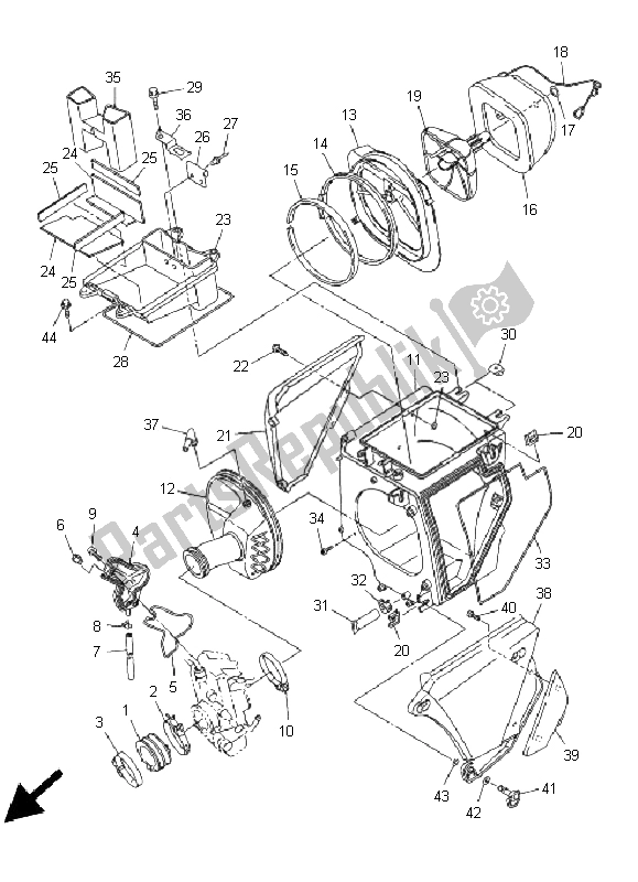 Wszystkie części do Wlot Yamaha WR 450F 2005