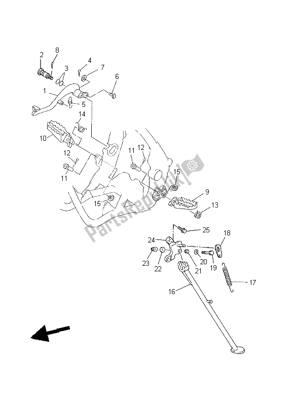 Wszystkie części do Podstawka I Podnó? Ek Yamaha WR 426 400F 2002