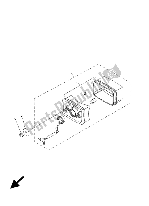 Todas las partes para Luz De La Cola de Yamaha YFM 350 Grizzly 2X4 2009